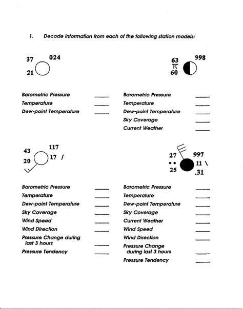 Then they identify and record several weather parameters to analyze for patterns. weather worksheet: NEW 282 WEATHER PATTERNS WORKSHEET ANSWERS