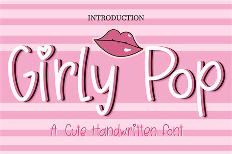 Girly Pop Font Door Goodmoodtype · Creative Fabrica