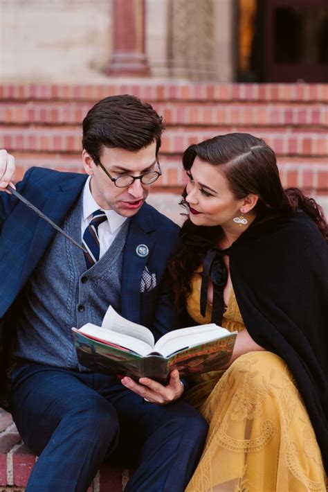 Harry Potter Hufflepuff And Ravenclaw Engagement Photos Popsugar Love