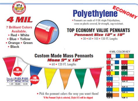Pennant Flag Streamers Custom 120 100 9x12 Pennants Per String Ebay