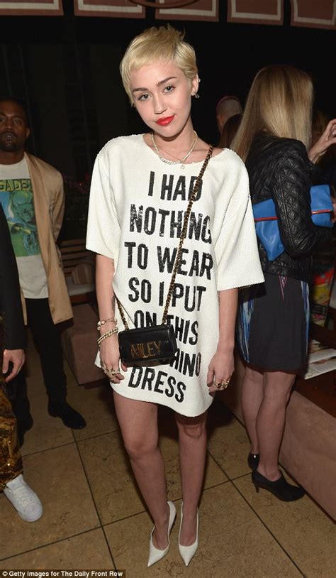 miley cyrus makes a statement in baggy t shirt dress at the fashion los angeles awards daily