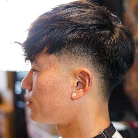 1 Disconnected Fringe Fade Haircuts Asian Fade Haircut Faded