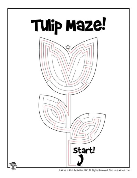 Printable Spring Maze Puzzles Woo Jr Kids Activities Childrens