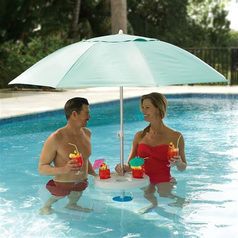 Check spelling or type a new query. Have an outdoor pool? Try installing an umbrella in the water for shade and an extra place to ...