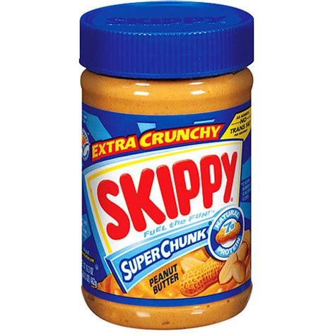 We use sweeter american style peanuts that are milled finer to provide a finer and creamier texture. Skippy Peanut Butter Super Chunky - Lou Perrine's