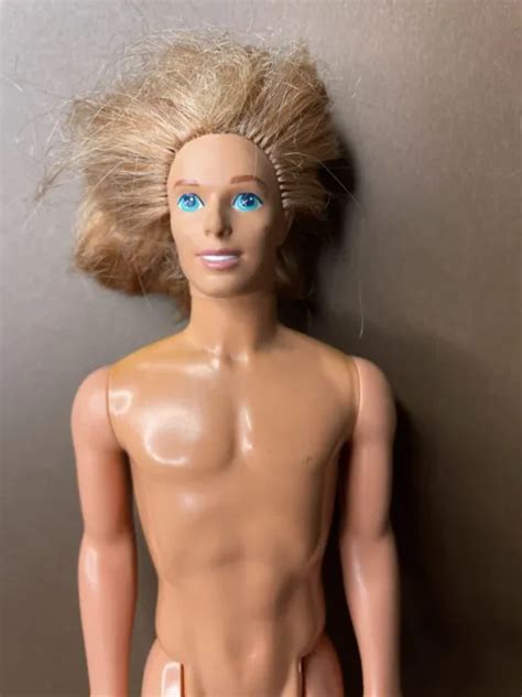 Vintage Disney Barbie Ken Beast Doll Mattel Blonde Hair Blue Eyes Hot