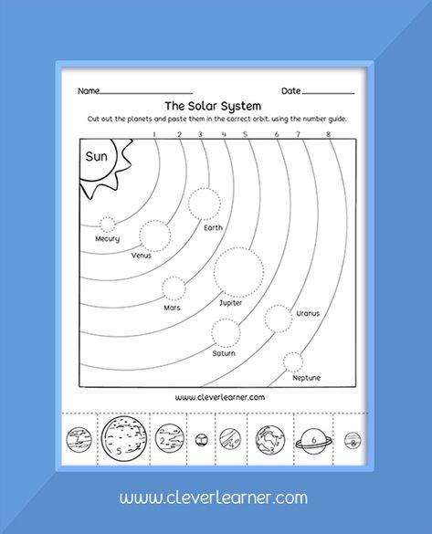 Solar System Cut And Paste Worksheets
