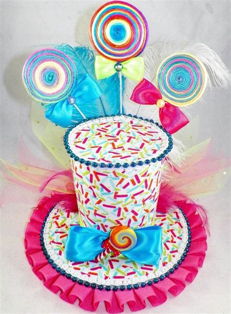 Lollipops And Candy Sprinkles Sweet Treat Mini Top Hat