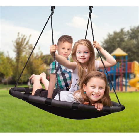 Sorbus Spinner Swing Kids Indooroutdoor Round Mat Swing Great For