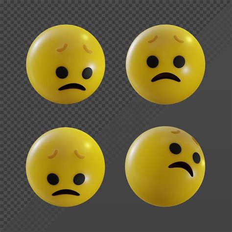 Premium Psd 3d Rendering Emoji Disappointed Face Sad Failed