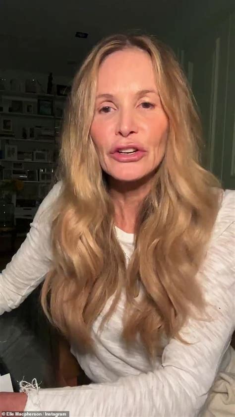 make up free elle macpherson looks fresh faced on live stream trends now