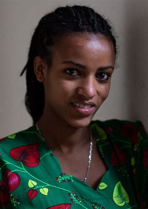 Portrait Of A Beautiful Young Ethiopian Woman Amhara Region Lalibela