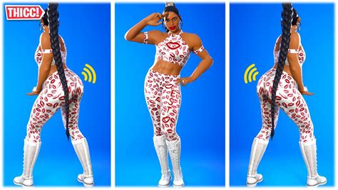 Fortnite X Wwe New Thicc Bianca Belair Skin Showcased With Dances And Emotes 🍑😍 ️ Youtube