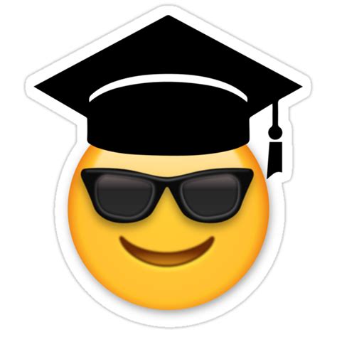 Emoji With Graduation Hat Funny Emoji Humorous School College