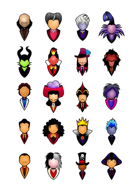 Vector Illustrations Of The Famous Disney Villains Disney Doodles