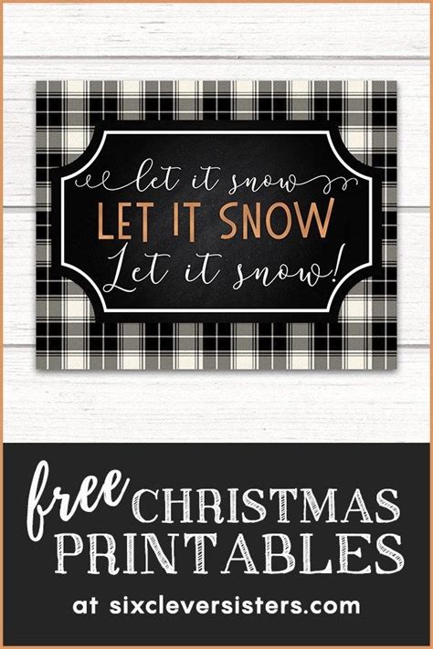 Free Christmas Printables Buffalo Plaid Check Six Clever Sisters
