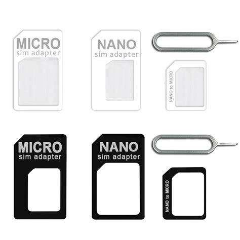 This sim card adapter kit helps you to convert a nano sim card into a micro sim or a standard sim card, and a micro sim card into a standard sim card size for any cell phone or tablet. SIM Card Adapter 4 in 1 Micro Standard Sim Card Adapter ...