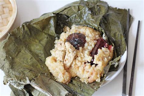 Vegan Luo Mai Gai Steamed Sticky Rice In Lotus Leaf Dim Sum East
