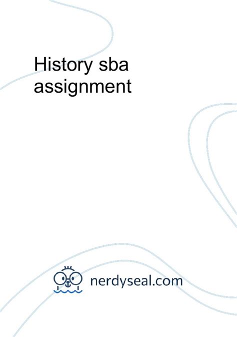 History Sba Assignment 1929 Words Nerdyseal