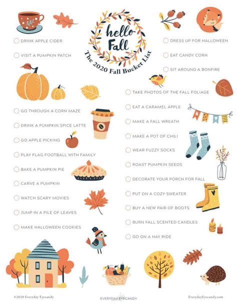 Fall Bucket List 25 Ideas For Fall Fun Everyday Eyecandy