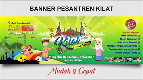 Desain Spanduk Pesantren Kilat 2019 Di Coreldraw Ramadhan Banner