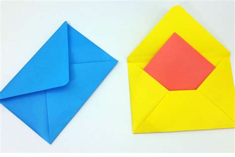 Envelope Making With Color Paper Without Glue Tape And Scissors At