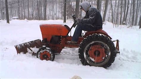 Power King Tractor Does White Christmas Snow Plow Youtube
