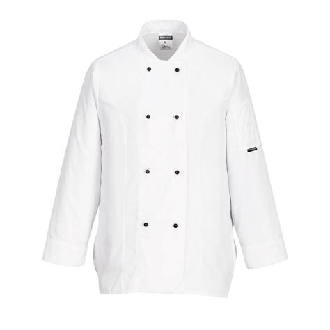 Portwest Rachel Womens Chefs Jacket Ls White Order Uniform Uk Ltd
