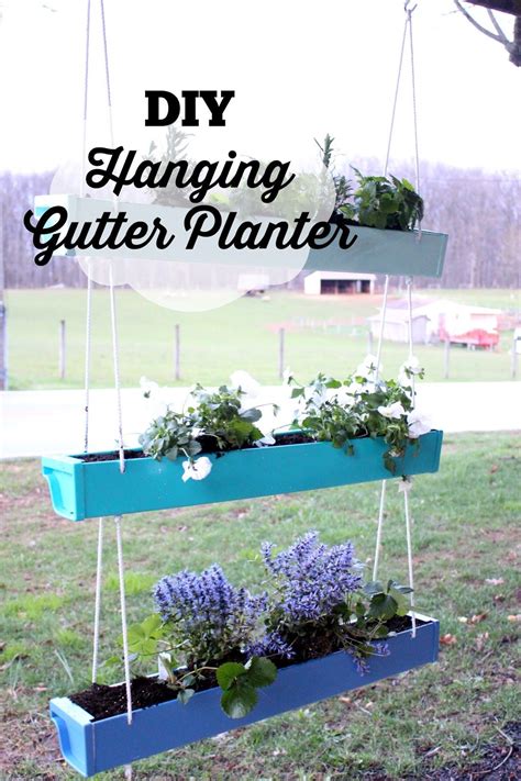 Dih Hanging Gutter Planter Planters Gutter Garden Diy Hanging