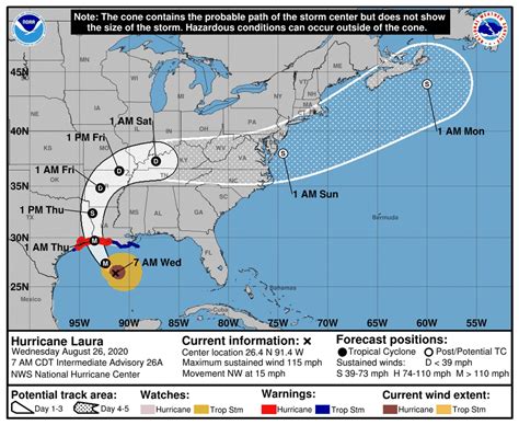 Hurricane Laura Path Update Laura Rapidly Strengthens And Could Become