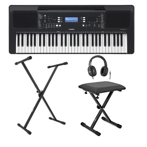 Yamaha Psr E373 Portable Keyboard Package With Remote Lesson Black At