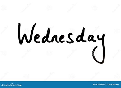 Wednesday Handwriting Font By Calligraphy Vector Illustration On