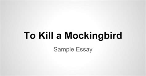 to kill a mockingbird expository essay topics
