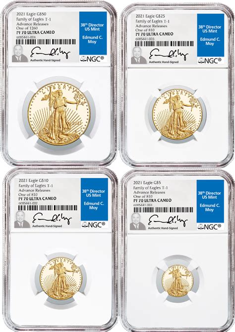 2021 W American Gold Eagle Proof Set 4 Coin T 1 Advanced Releases