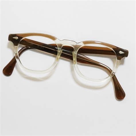 Vintage 1960s Tart Optical Arnel 2tone Eyeglasses Brown Clear Made In Usa ｜タートオプティカル