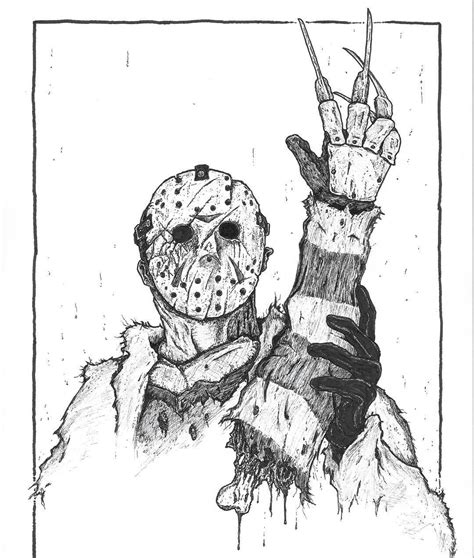 Freddy Krueger And Jason Coloring Pages Coloring Pages