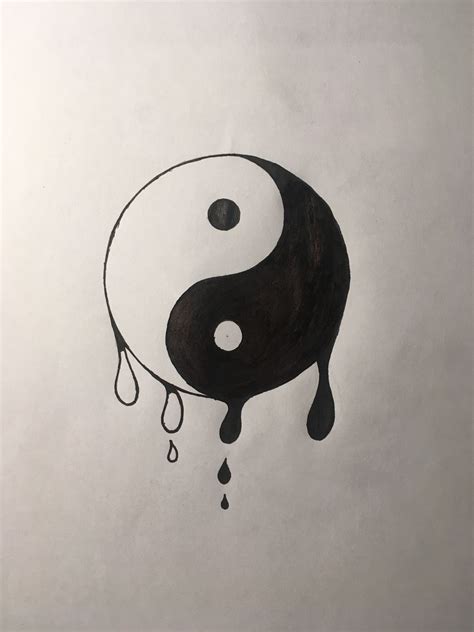 Yin Yang Cute Easy Drawings Art Drawings Sketches Simple Line Art