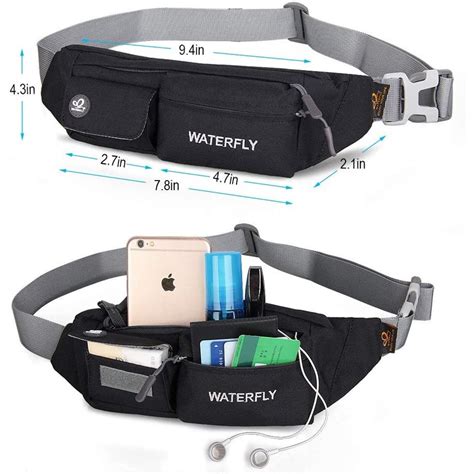 Waterfly Slim Soft Fanny Pack Polyester Water Resistant Waist Bag