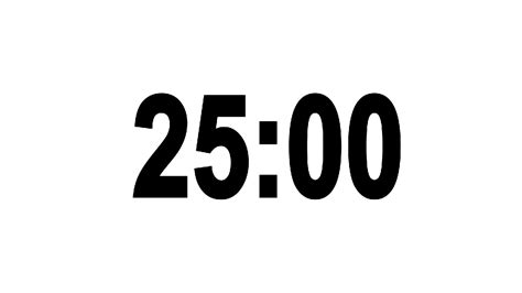 25 Minute Countdown Timer With Alarm Youtube