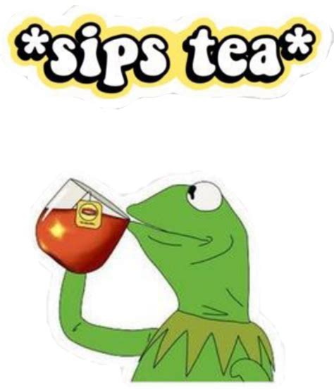 Kermit Drinking Tea Png Png Image Collection