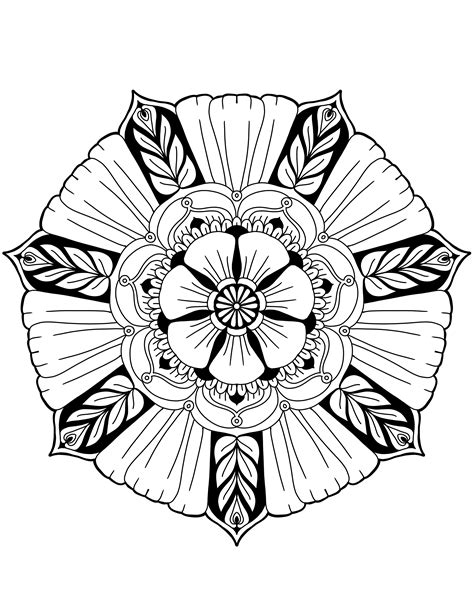 Flower Mandala Art Coloring Pages Coloring Pages