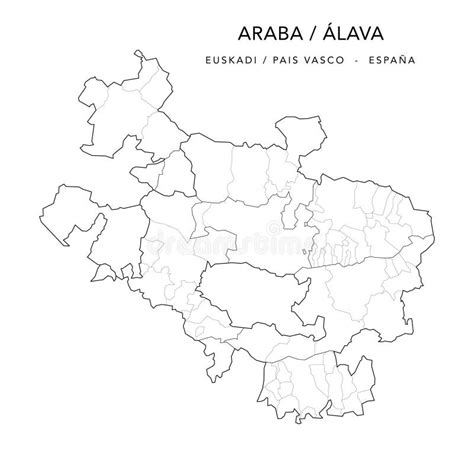 Mapa Administrativo De La Provincia De Alava A Partir De 2022