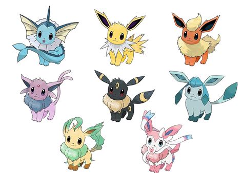 Eevee Evolutions With Sylveon Wallpapers On Wallpaperdog