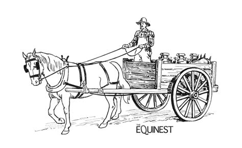 Western Wagon Coloring Page