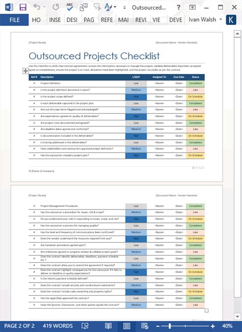 Software Release Checklist Template 43 Koleksi Gambar