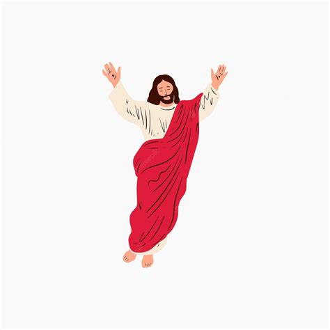 Premium Vector Ascension Of Jesus Illustration
