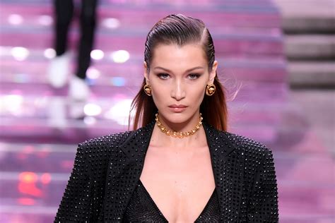 Bella hadid pictures and photos. Bella Hadid Walks in Versace Men's Spring 2020 Show in ...