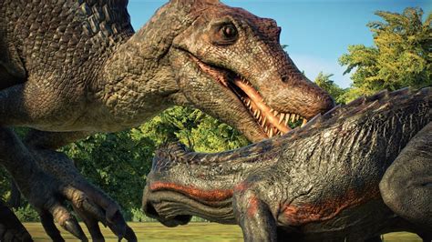 Jp3 Spinosaurus Vs Indoraptor Jurassic World Evolution 2 Youtube
