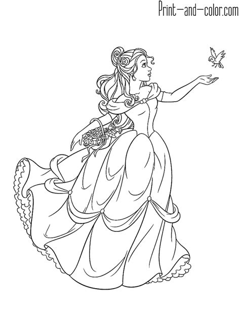 Belle, beauty and the beast coloring page. Beauty and the Beast coloring pages | Print and Color.com