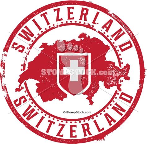 Switzerland Country Stamp Stompstock Royalty Free Stock Vector